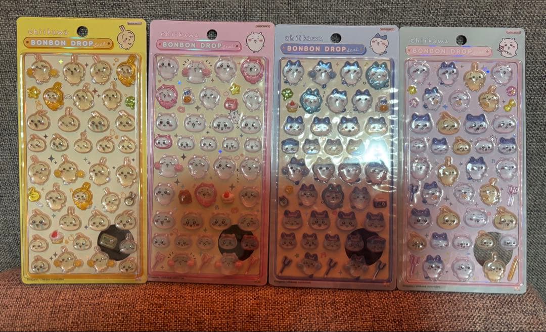 【正規品】【匿名配送】ちいかわ　ボンボンドロップシール 第一弾 4枚コンプリート