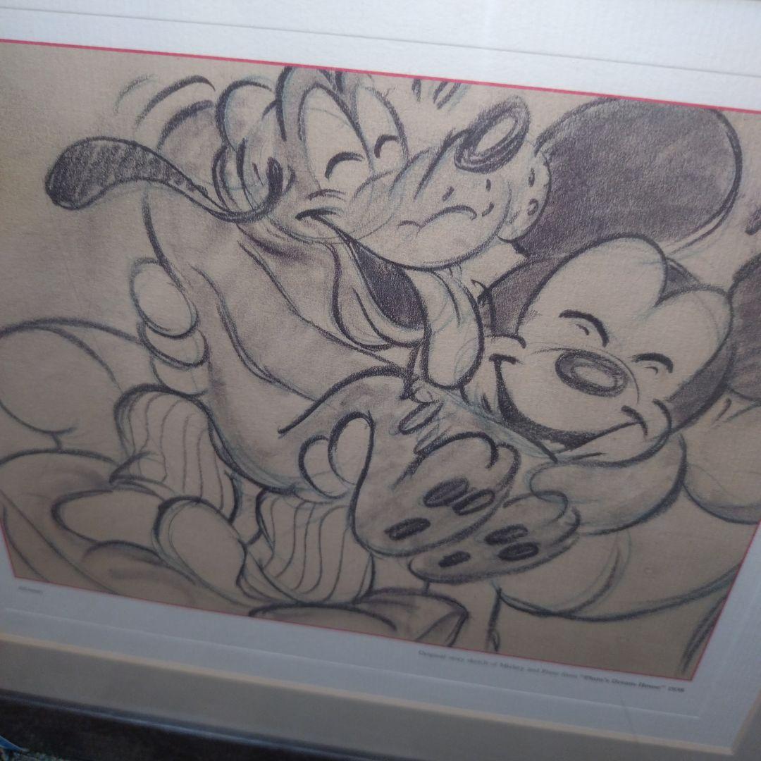 Disney・ミッキーマウス＆プルート複製原画