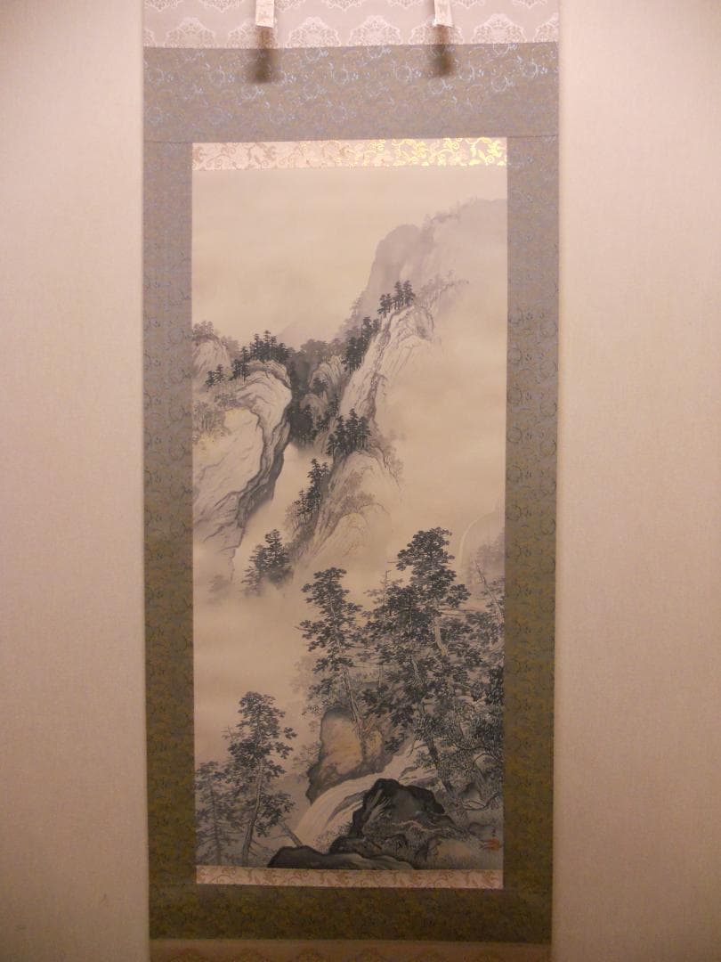 掛け軸 川合玉堂 『 夏山雨後 』 名品 複製 希少 軸装 茶道具 掛軸 新品