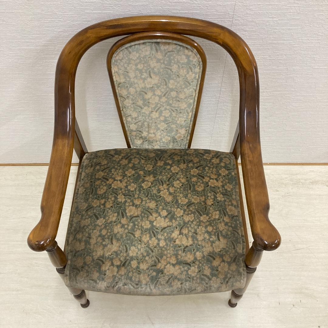 【オールドカリモク】コロニアル　一人掛けソファ　シングルソファ　椅子　２脚セット