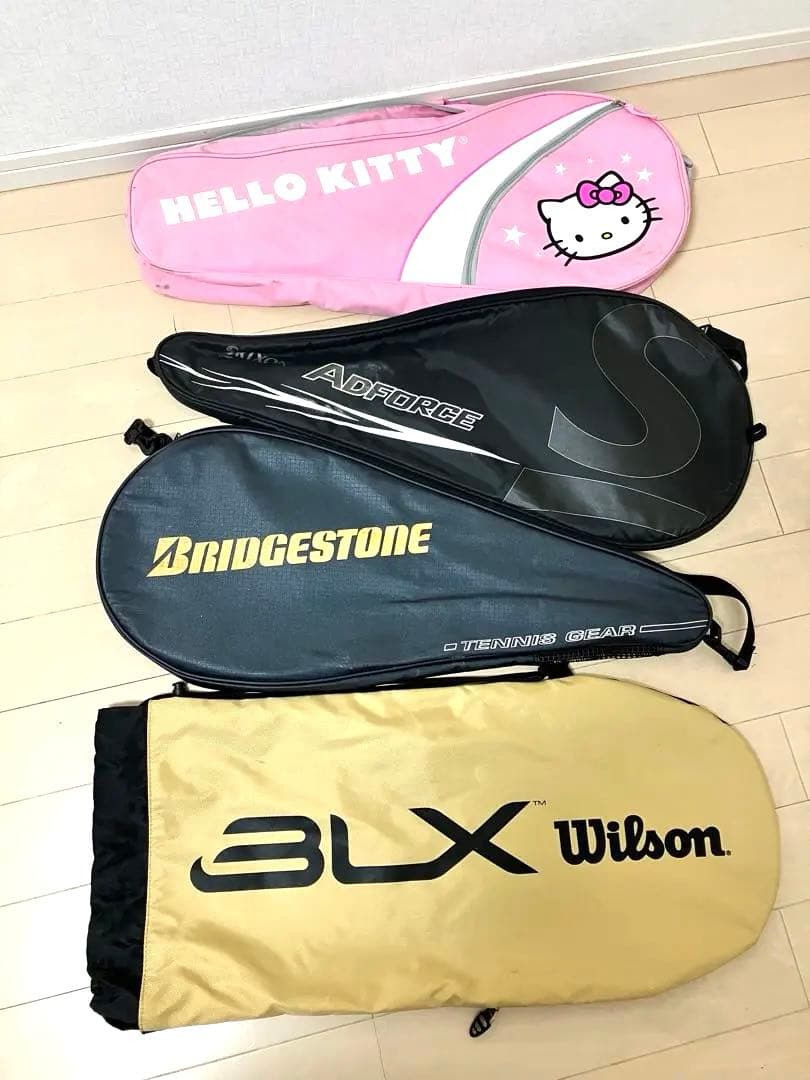 WILSON ウィルソン等 硬式テニスラケット 5本セットとバッグ