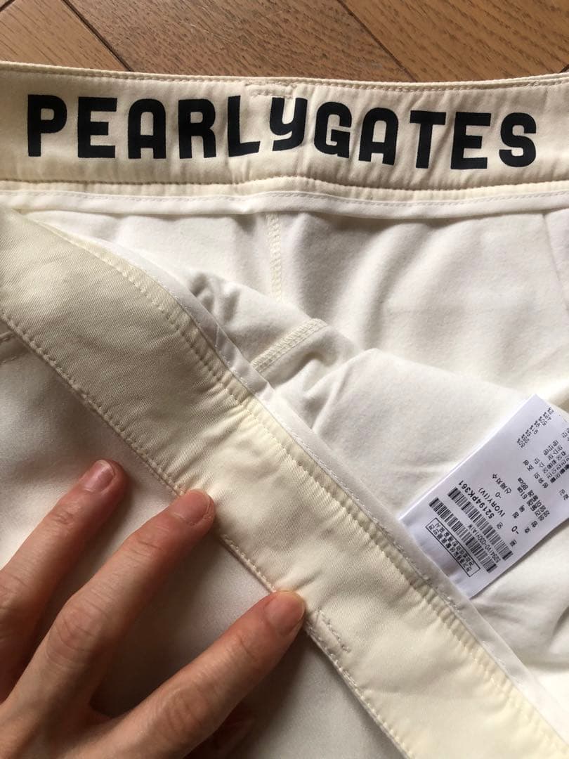 PEARLY GATES ホワイト プリーツスカート