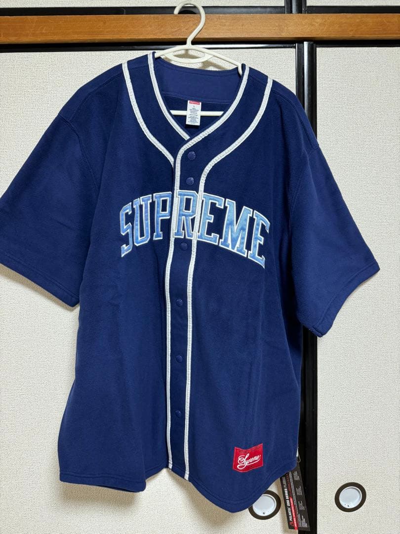 Supreme ベースボールシャツ ネイビー 新品タグ付き
