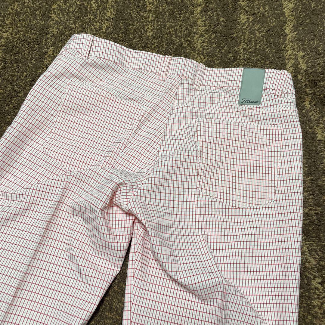 新品未使用タグ付 Titleist メンズ ゴルフ 赤白チェックパンツ W88