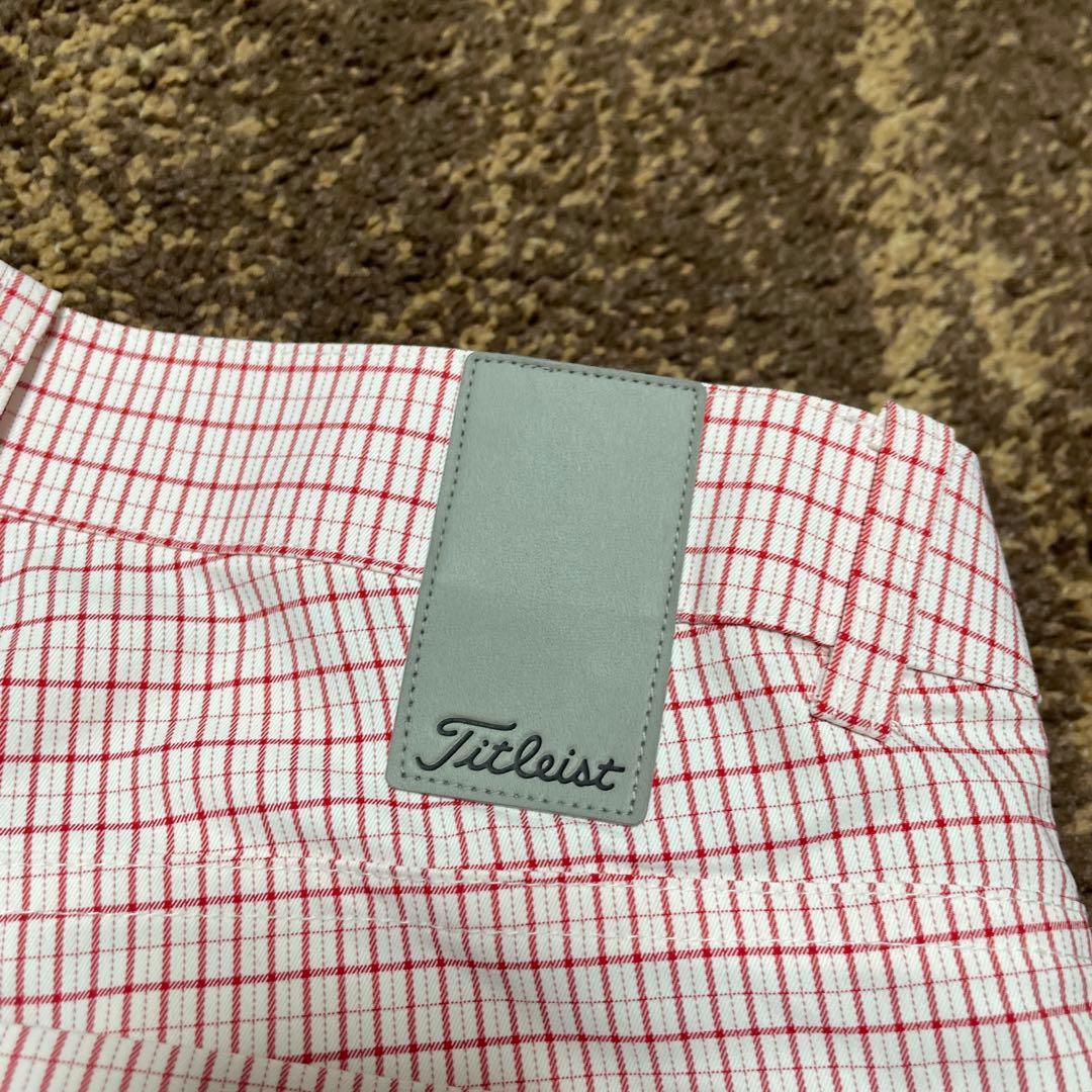 新品未使用タグ付 Titleist メンズ ゴルフ 赤白チェックパンツ W88