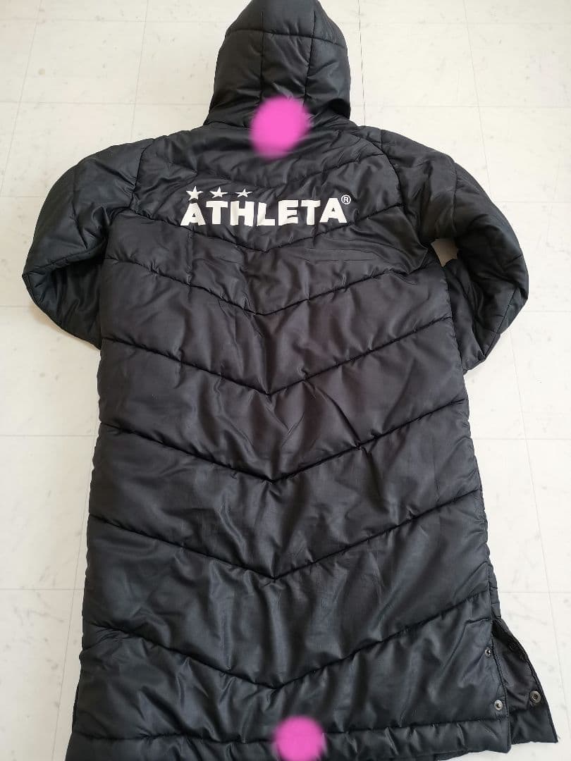 ATHLETA フード付きロングベンチコート 160サイズ