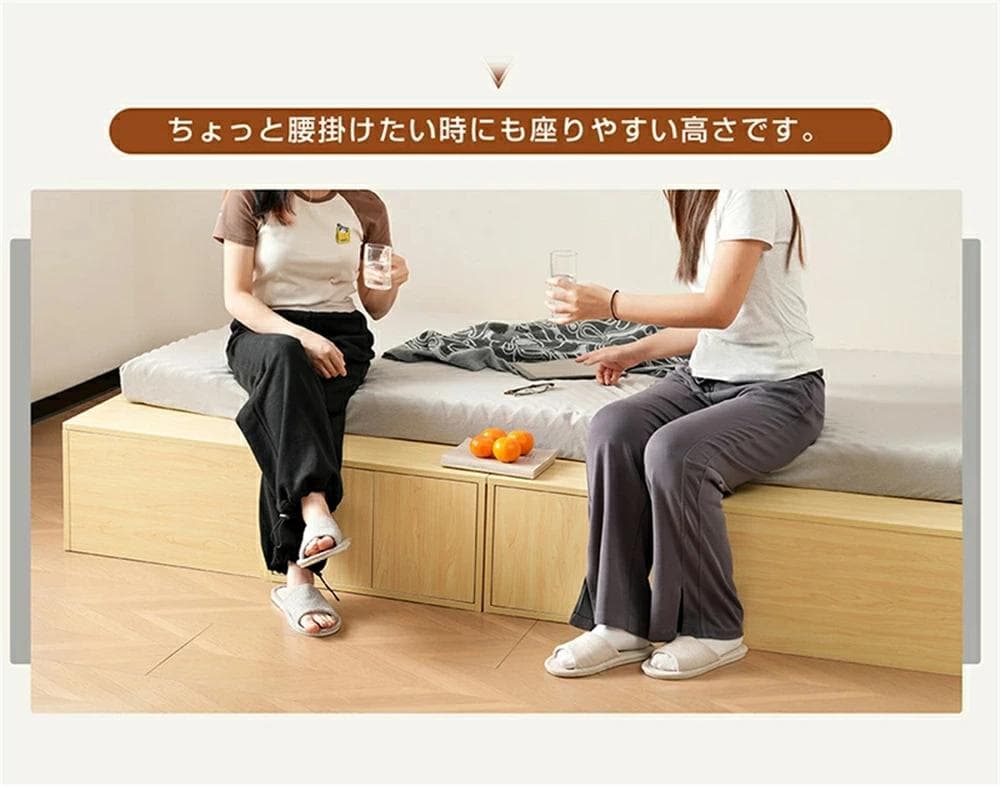 新品　収納ユニットベッド 畳ベッド　収納ベッド収納ボックス 木製ボックス