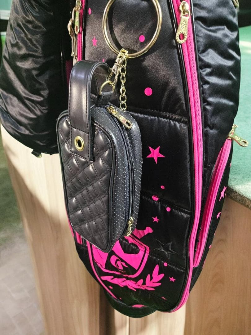 送料無料/超美品　MIZUNO ミズノブラック/ピンク キャディバック/バッグ