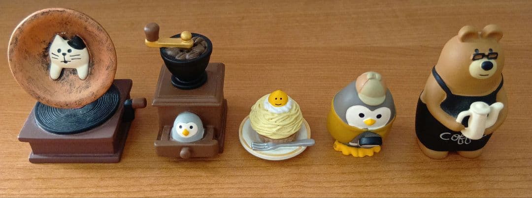 concombre　蓄音機　コーヒーミル　モンブラン　探偵　マスター　5点セット