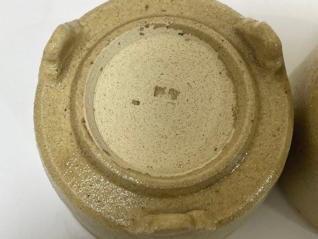 【現状品】瑞光窯 佐々木八十二 造 黄瀬戸香炉 一対 共箱