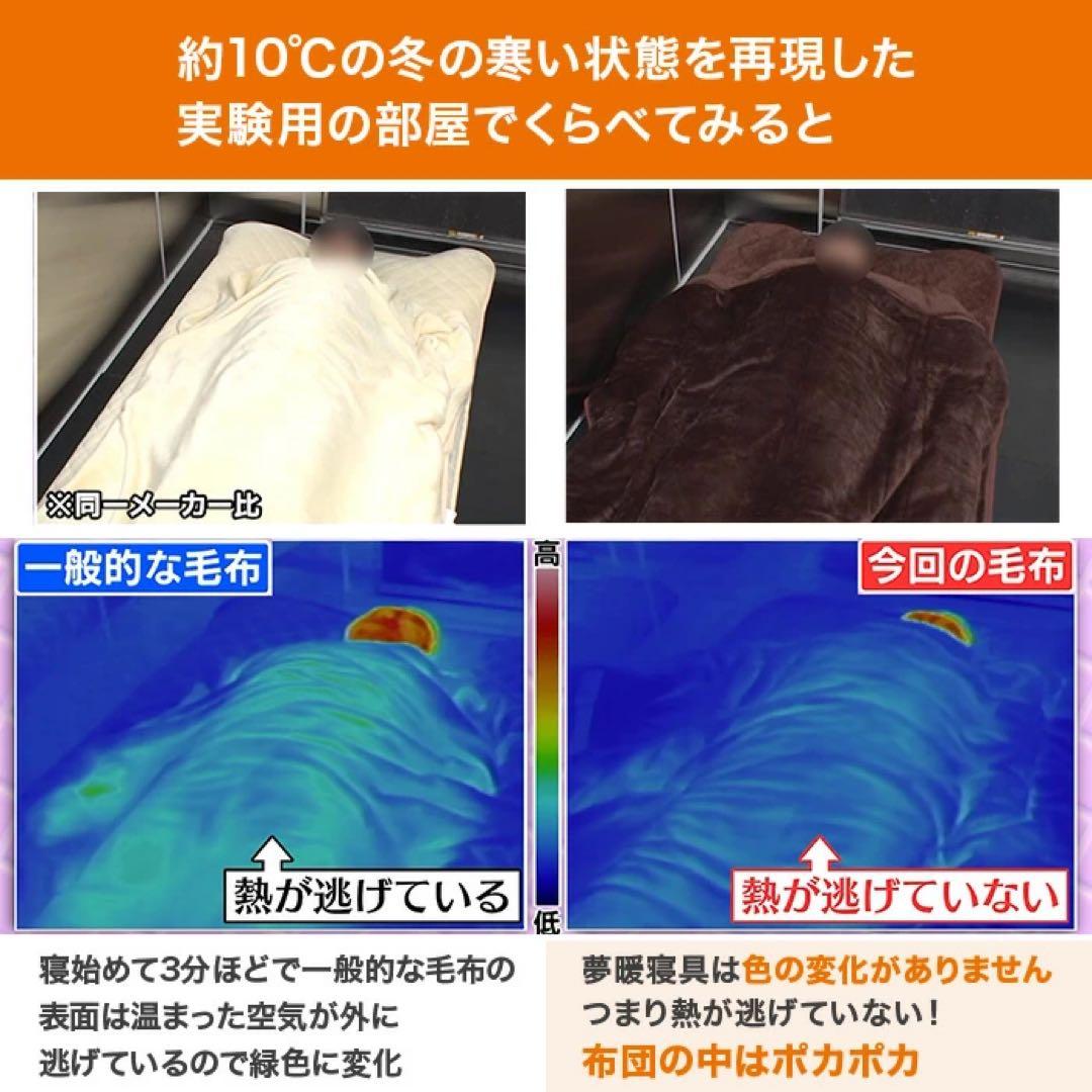 モリリン 夢暖寝具プレミアムセット セミダブル　ワイン