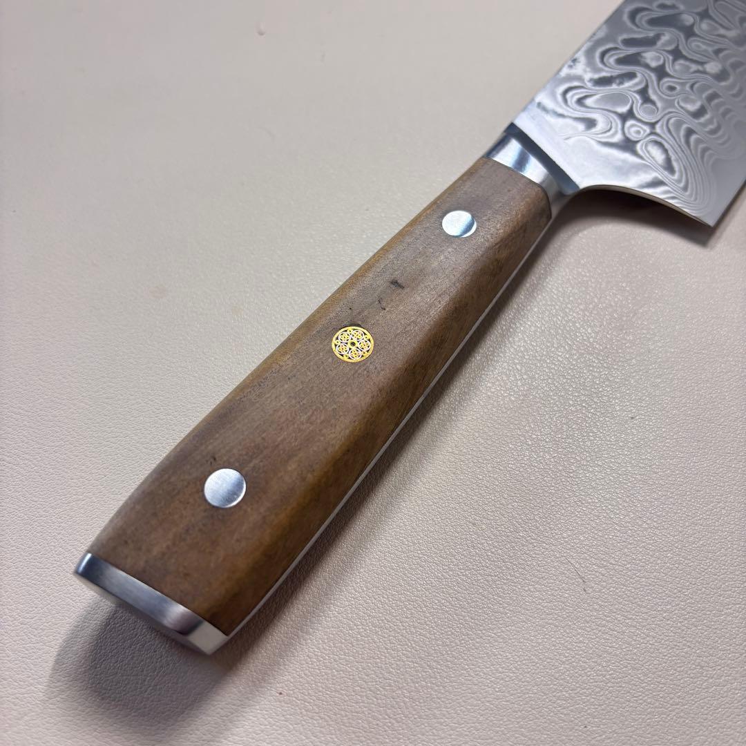 210mm ダマスカスシェフナイフ ダマスカス牛刀　切れ味抜群'ᘗ
