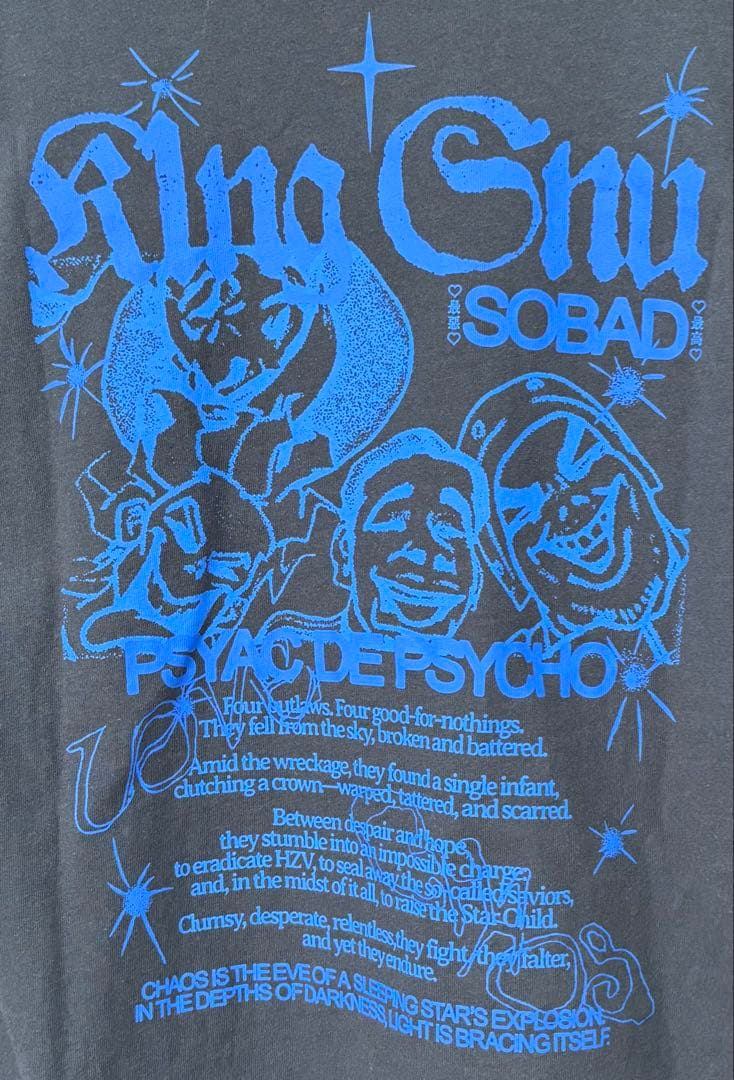 kingGnu CEN+RAL SOBAD ブラック ロング tee サイズS