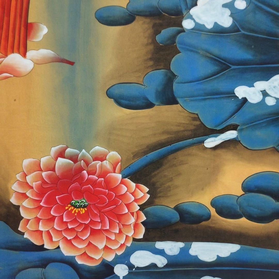 黄永玉 香远益清 中国画 掛け軸 水墨画 和室 玄関 茶室 壁掛け 美術品