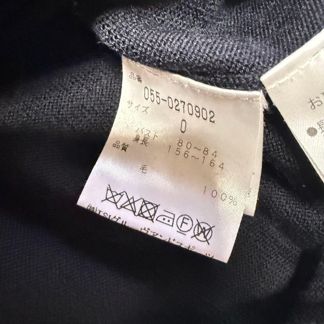【パーリーゲイツ】美品 ニットセーター ブラック 0サイズ レディース