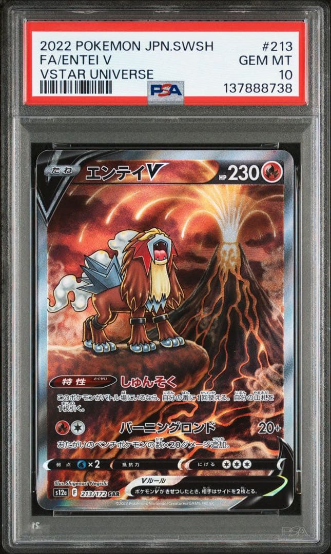 【PSA10 連番】エンテイV スイクンV ライコウV SAR 三犬
