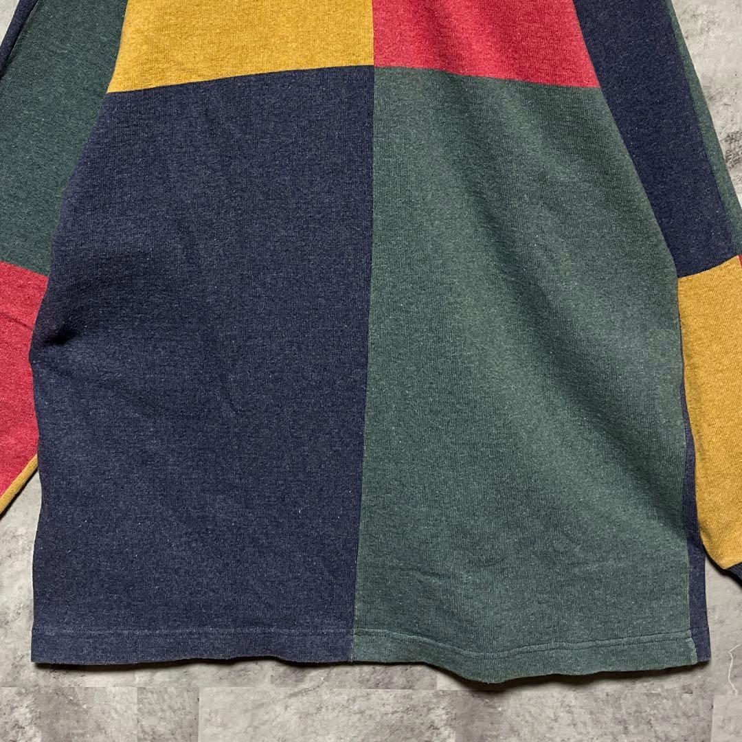 90s XL BARBARIAN バーバリアン ラガーシャツ マルチカラー