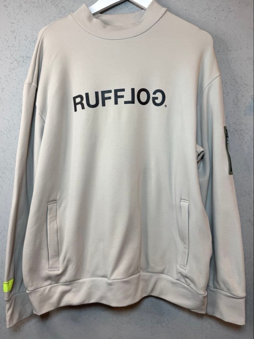 RUFFLOG ラフロッグ HALF ZIP SWEATSHIRT BEIGE