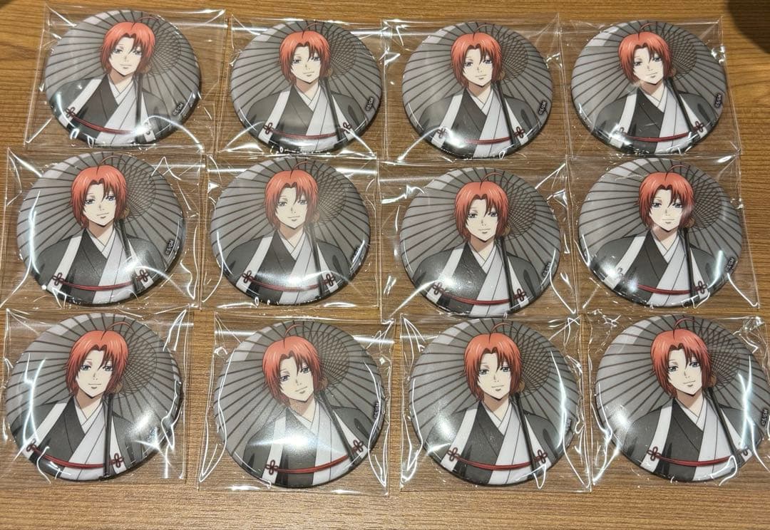 銀魂 新劇場版 POP UP SHOP 椿の花 缶バッジ 神威 ヒキ 12点