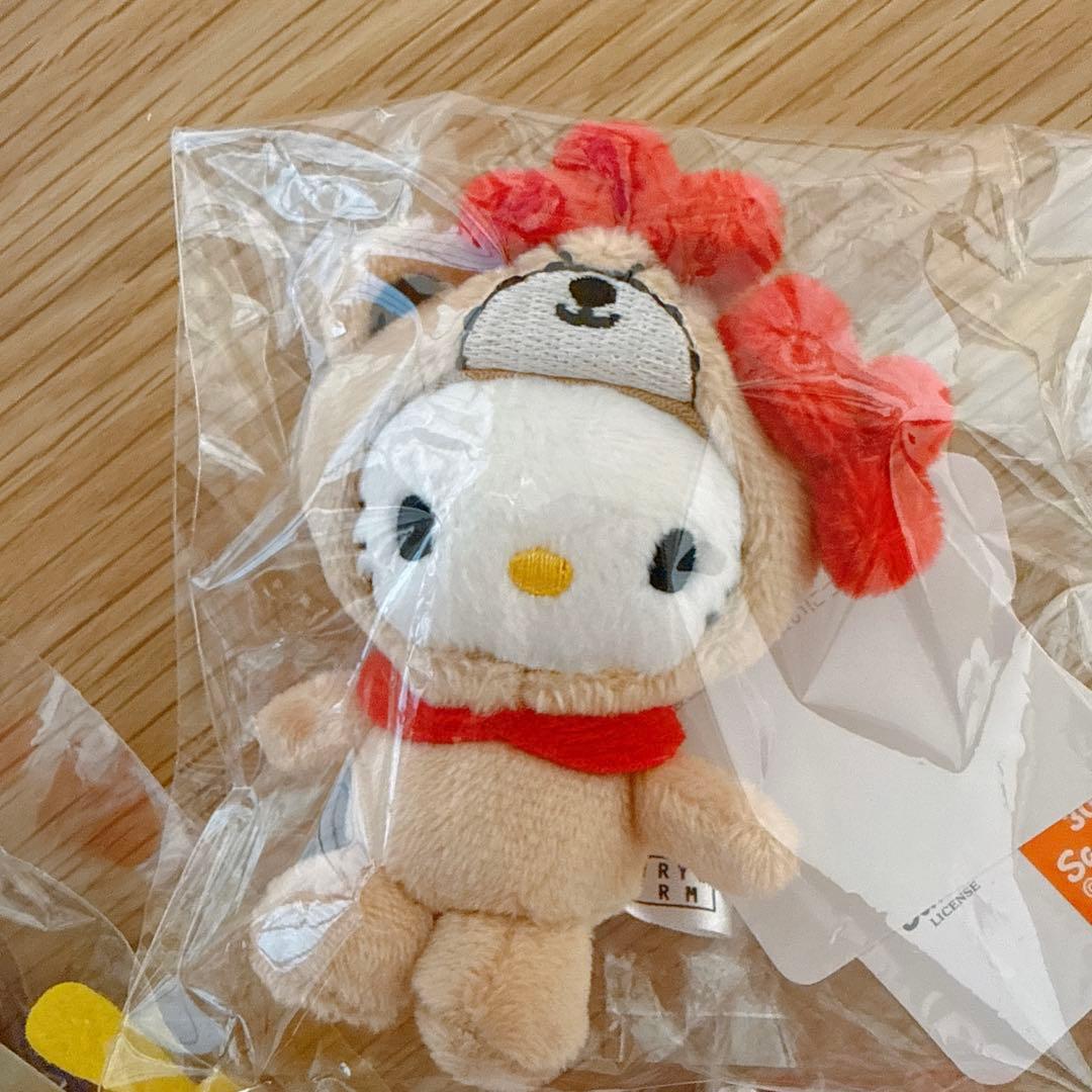 and st キティ ローリーズファーム ぬいぐるみキーホルダー　3点セット