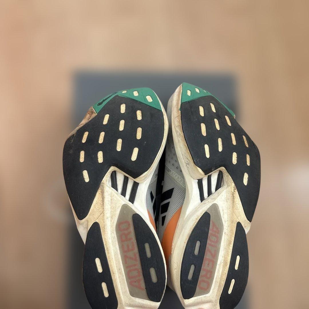 adizero adios pro 3ホワイト/オレンジ/グリーン　23センチ
