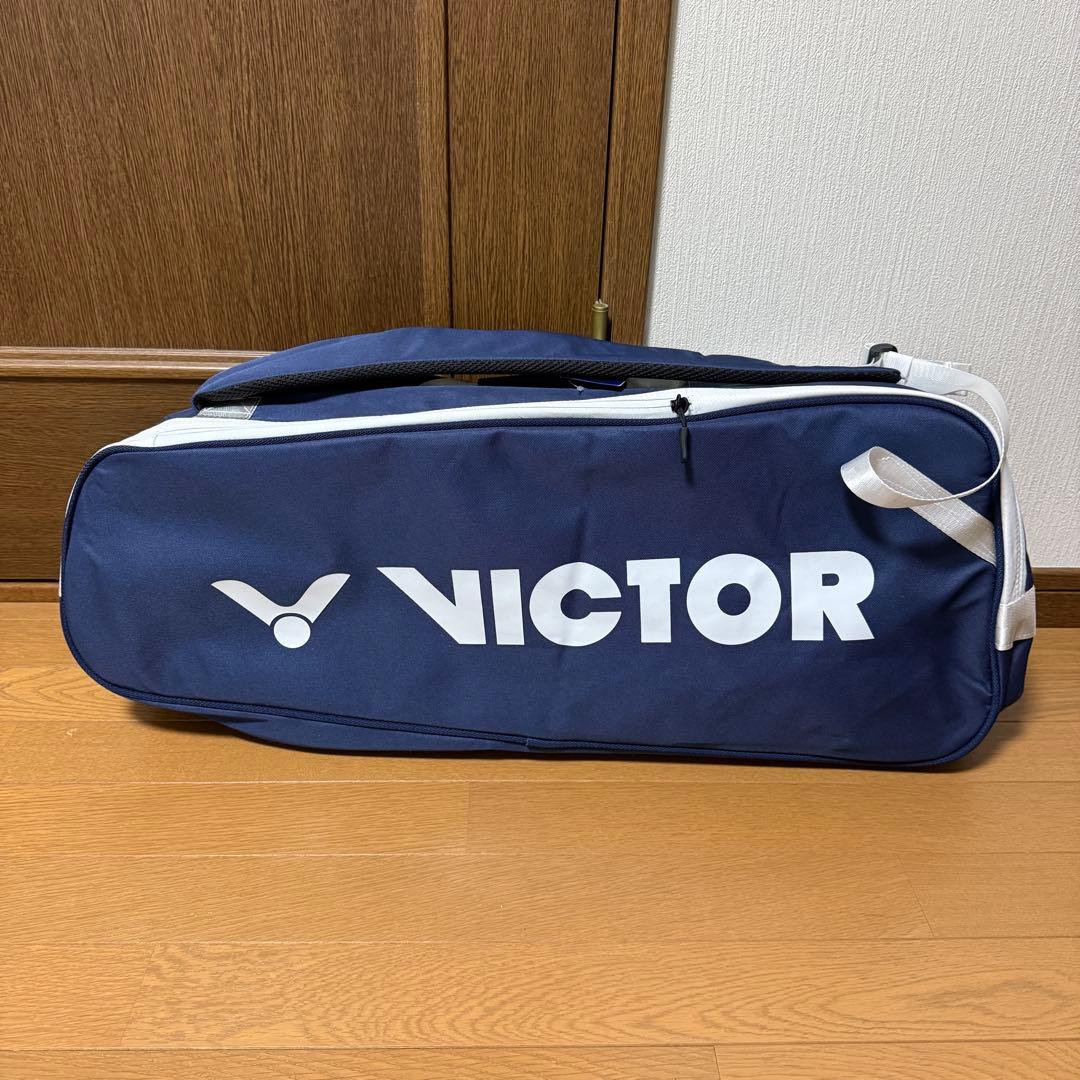 VICTOR バドミントンラケットバッグ 青・白