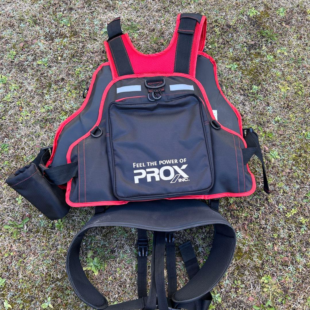 PROX フローティングベスト 黒・赤フリーサイズ