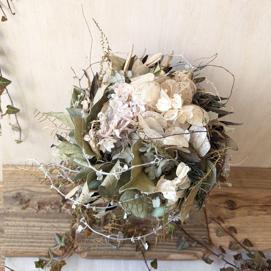 専用Wedding&Interior＊くすみ系白グリーンドライフラワーブーケ