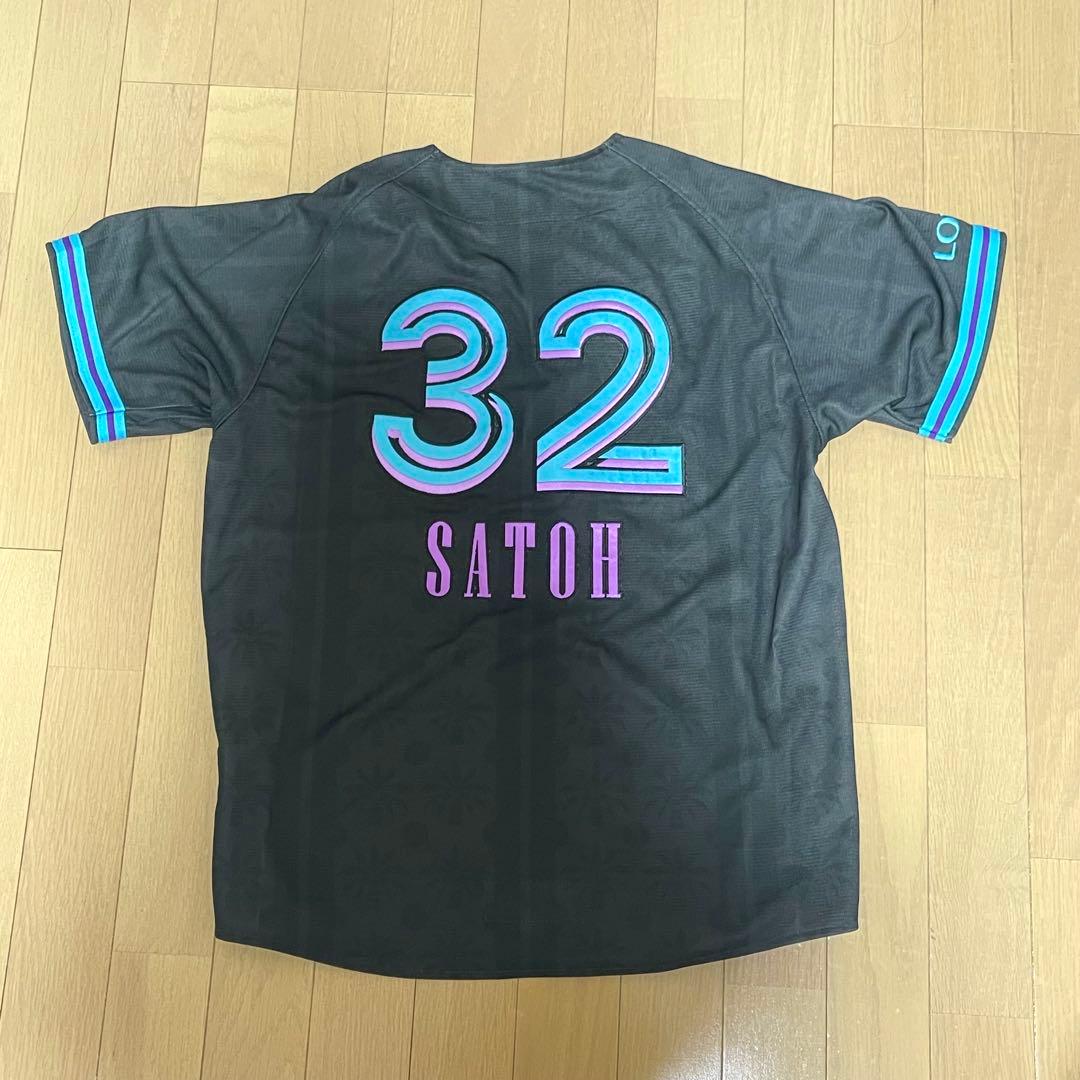 千葉ロッテマリーンズ 佐藤都志也 ユニフォーム Sサイズ ブラックサマー
