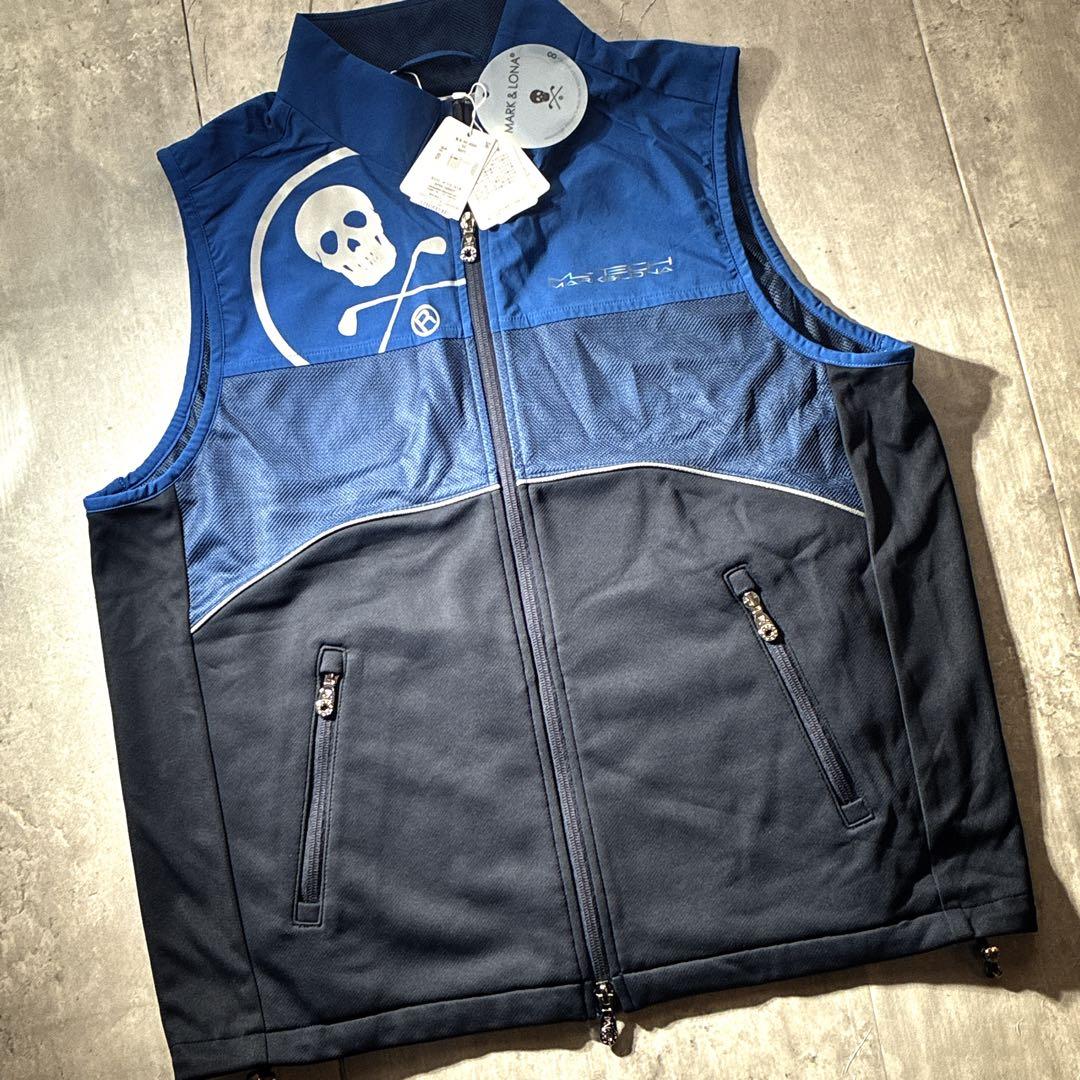 新品　希少サイズ50 XL MARK&LONA スカルデザイン ベスト　ゴルフ