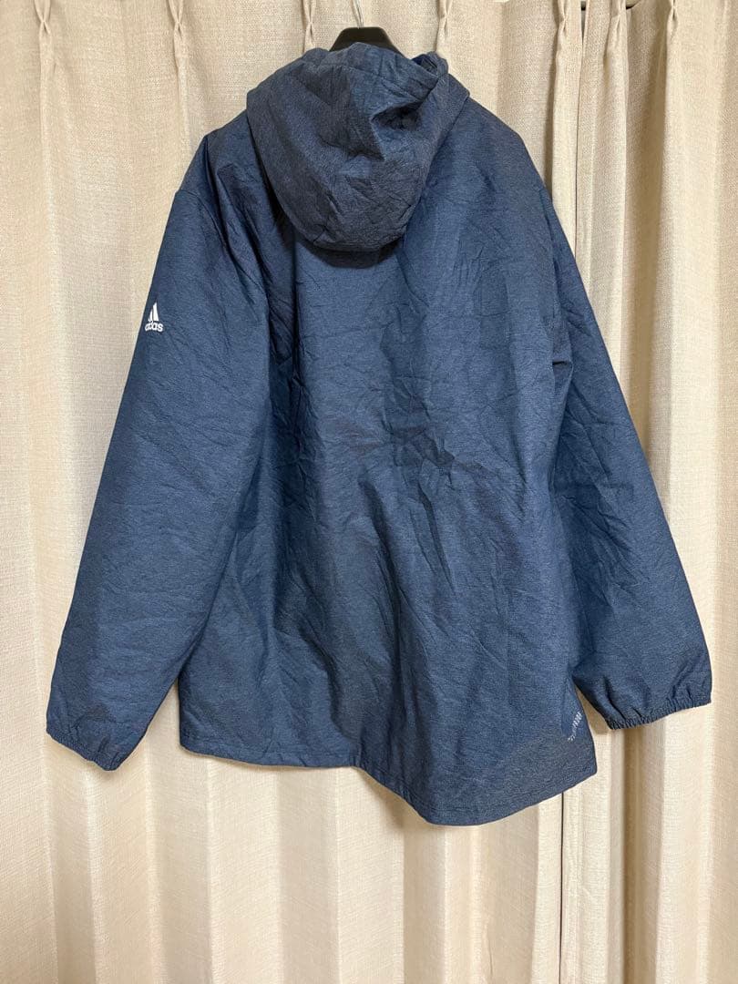 美品　adidas NCU ベンチコート？　丈長め　ネイビー　クリマプルーフ