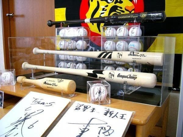 バット展示用アクリルケース！！■２本用 ■ UVカット付３mm厚 ★