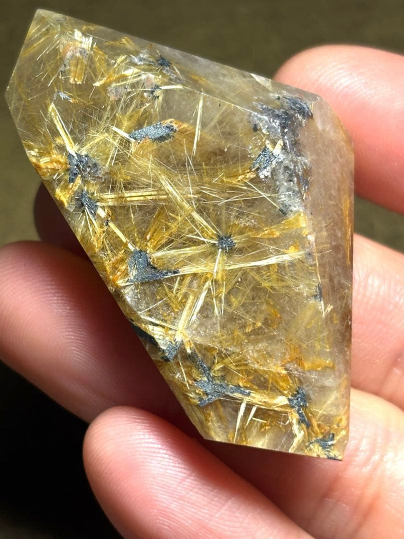 金運最強　太陽放射タイチンルチル フリーカット原石（新品・未使用）