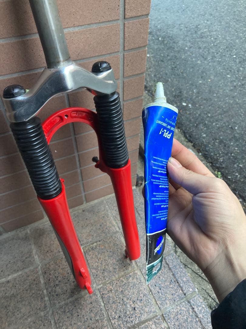 Hot chiliに純正でついてたサスペンションフォーク メンテ済み