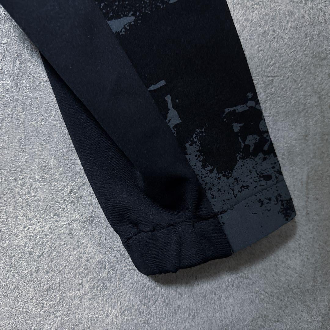 DESCENTE GOLF デサントゴルフ ジップ 総柄ジャケット M ブラック