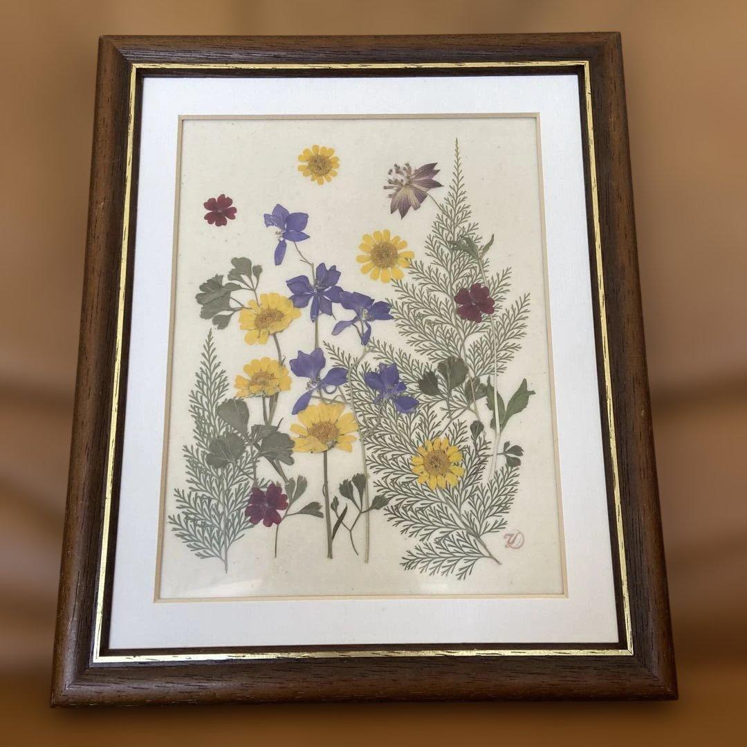 押し花アート作品 木製フレーム