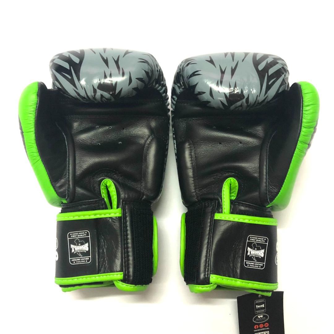 新品 正規 TWINS 本格ボクシンググローブ 黒緑熊 /ムエタイ/本革製
