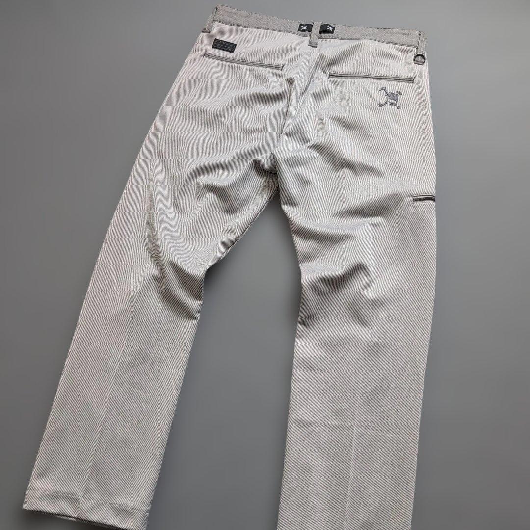 【美品】オークリーゴルフ　スカルロゴタックパンツ　グレー　32インチ