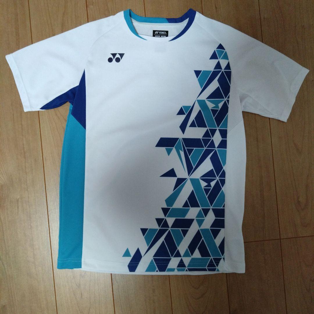 YONEX バドミントン，テニス用シャツ ホワイト/ブルー