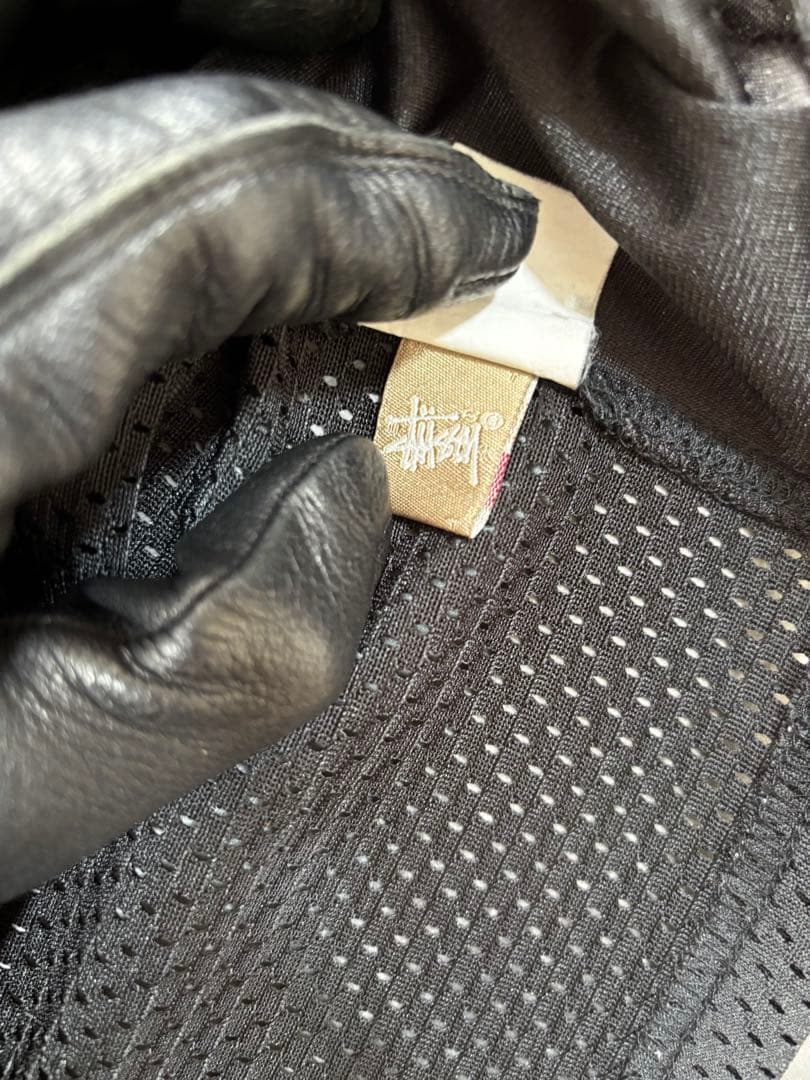 STUSSY ゲームシャツ ブラック メッシュ ステューシー ストリート 古着