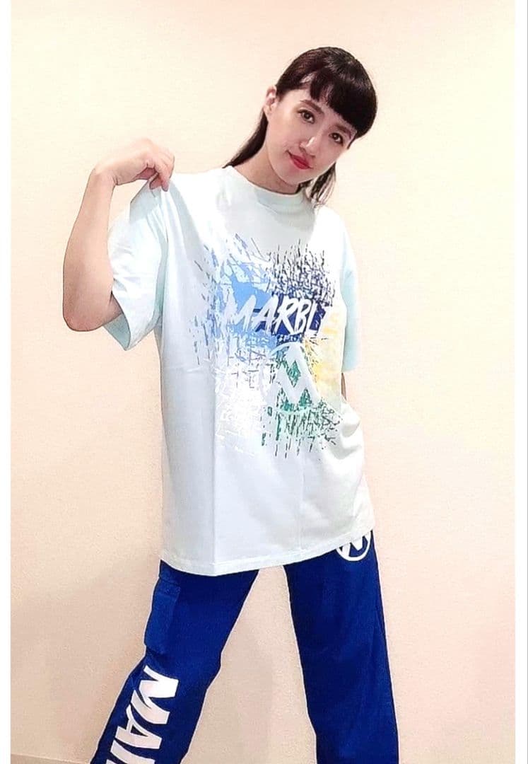 【美品】水色 ユニセックス Tシャツ BigT