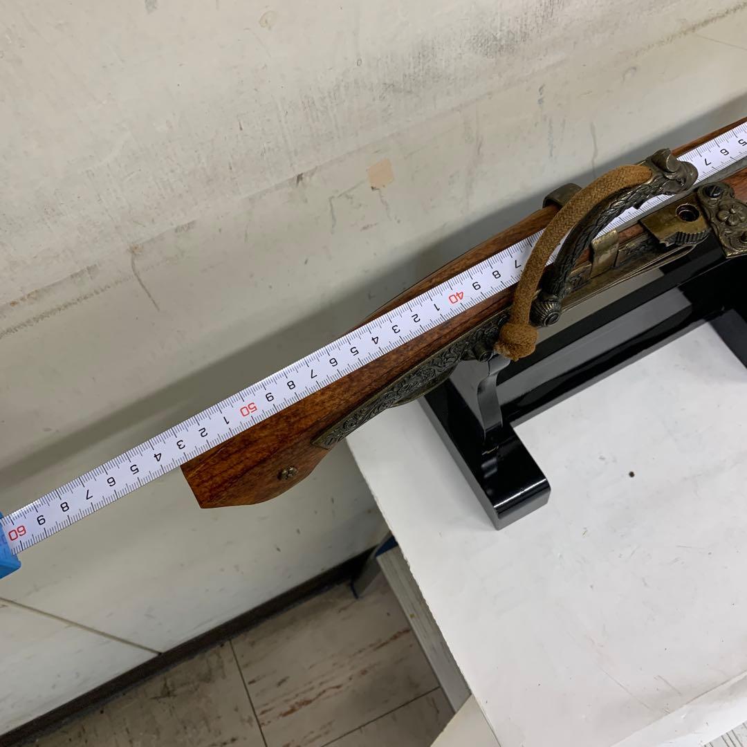 古式銃 装飾銃　インテリア安全銃　木製と金属製 展示用スタンド付き