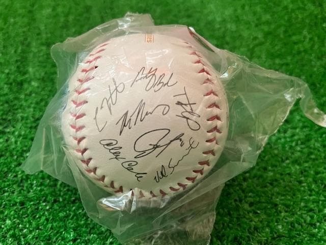 大谷翔平25WSチャンピオン記念チーム選手サイン入ボールローリングス社US限定品