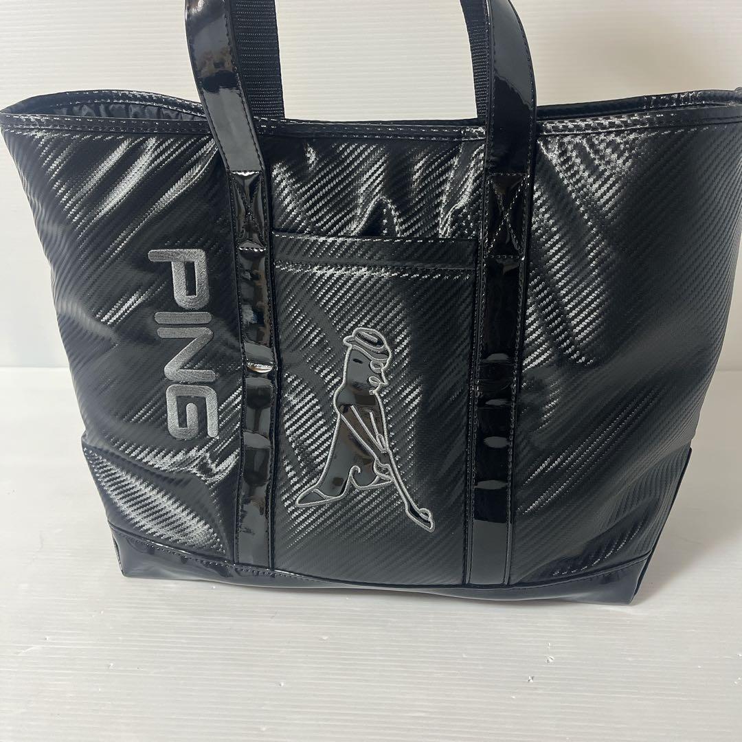 PING ゴルフ　ブラックアウト　ラウンド　トートバッグ