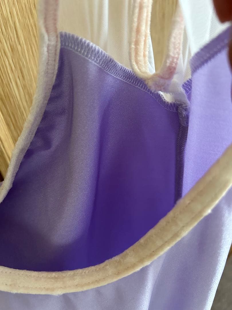 YUMIKO レオタードSL オーダー 薄紫 ベロア スペイン製
