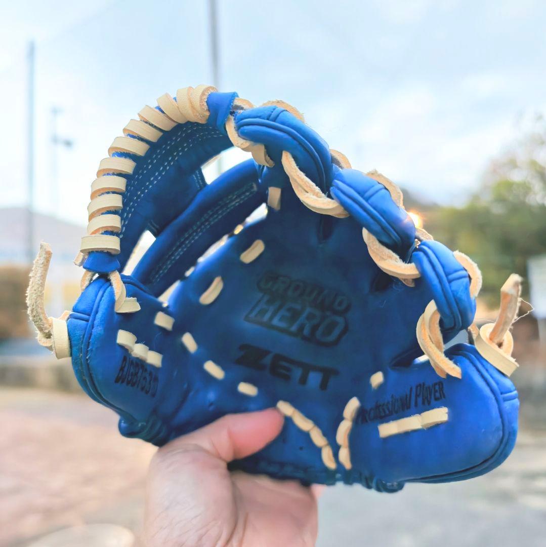 ZETT 野球 グローブ 少年 軟式 GROUND HERO ゼット クリーム紐