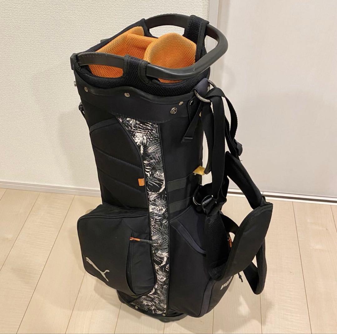 PUMA キャディバッグ スタンド式 ブラック ヘッドカバー付 軽量