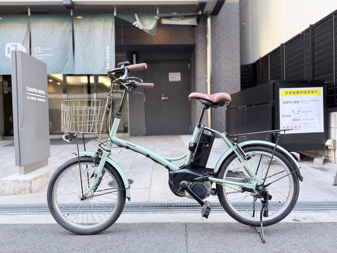 大阪府　Panasonic 電動アシスト自転車 ミントグリーン　20インチ