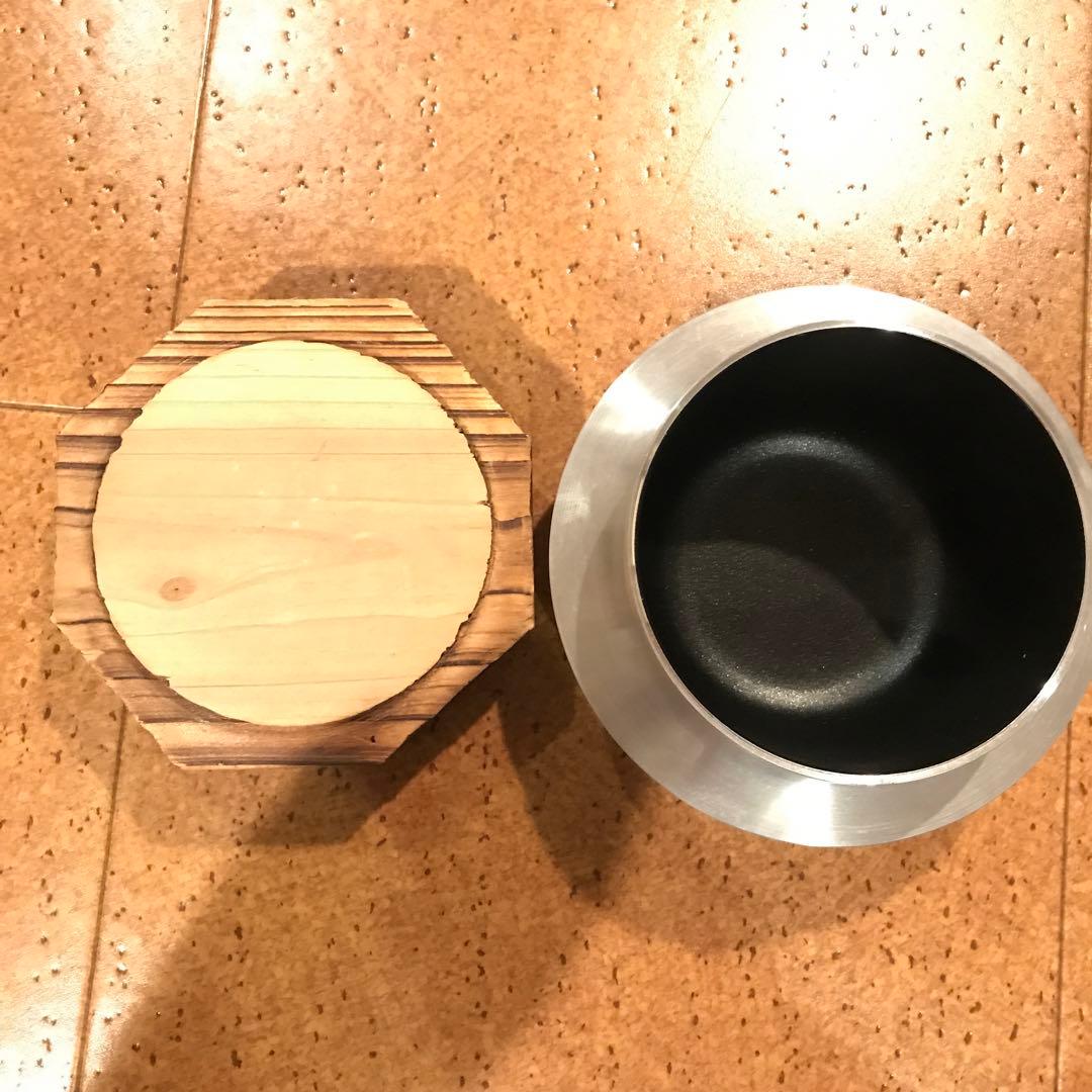 美品⭐️羽釜　テフロン加工、アルミ製調理器具と木製蓋セット