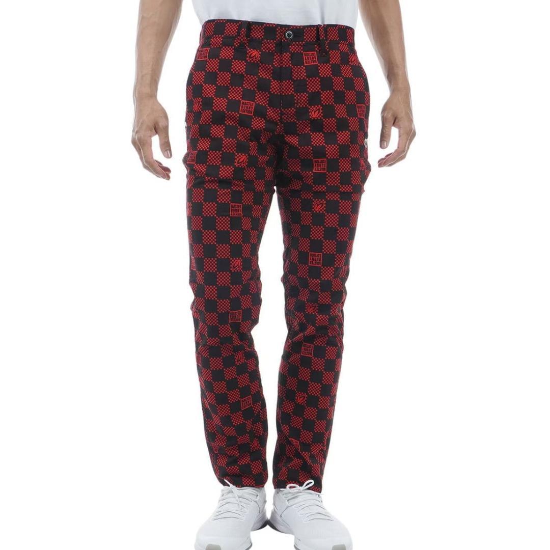 新品　マスターバニーエディション　チェッカーフラッグ　ストレッチ　ゴルフパンツ